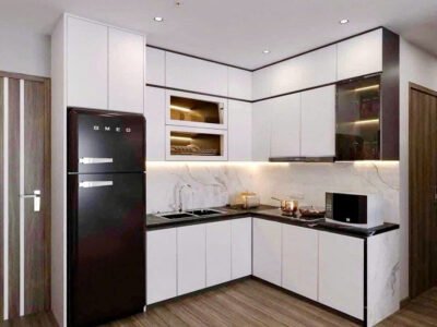 Tủ Bếp Nhựa Trắng