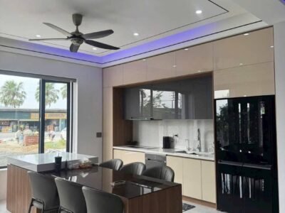 Tủ Bếp Nhựa Vinco Màu Be