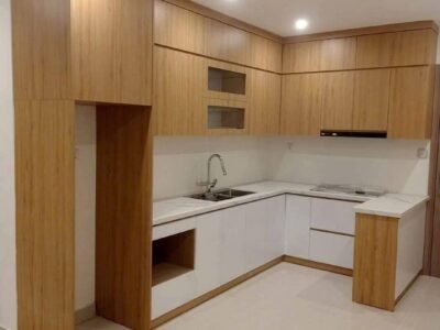 Tủ Bếp Nhựa Vân Gỗ TBN775