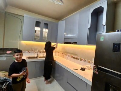 Tủ Bếp Nhựa Vinco Trắng